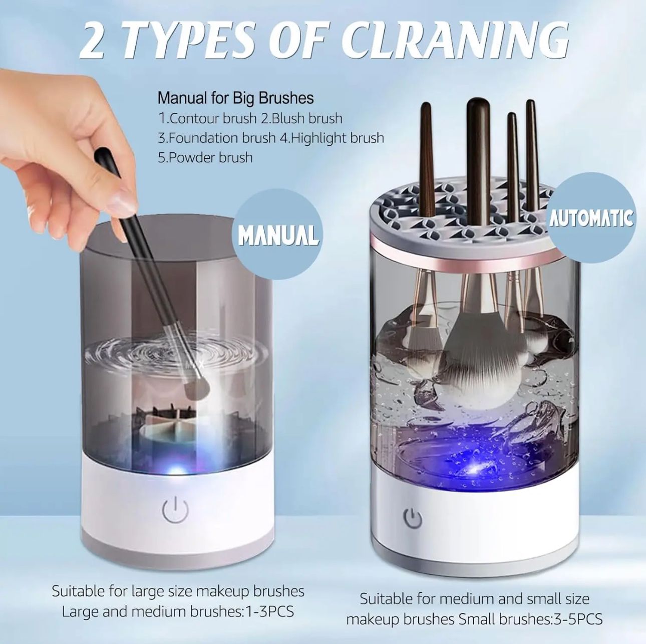 Portable Makeup brush cleaner