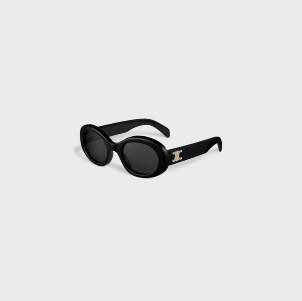 Celine round black glasses