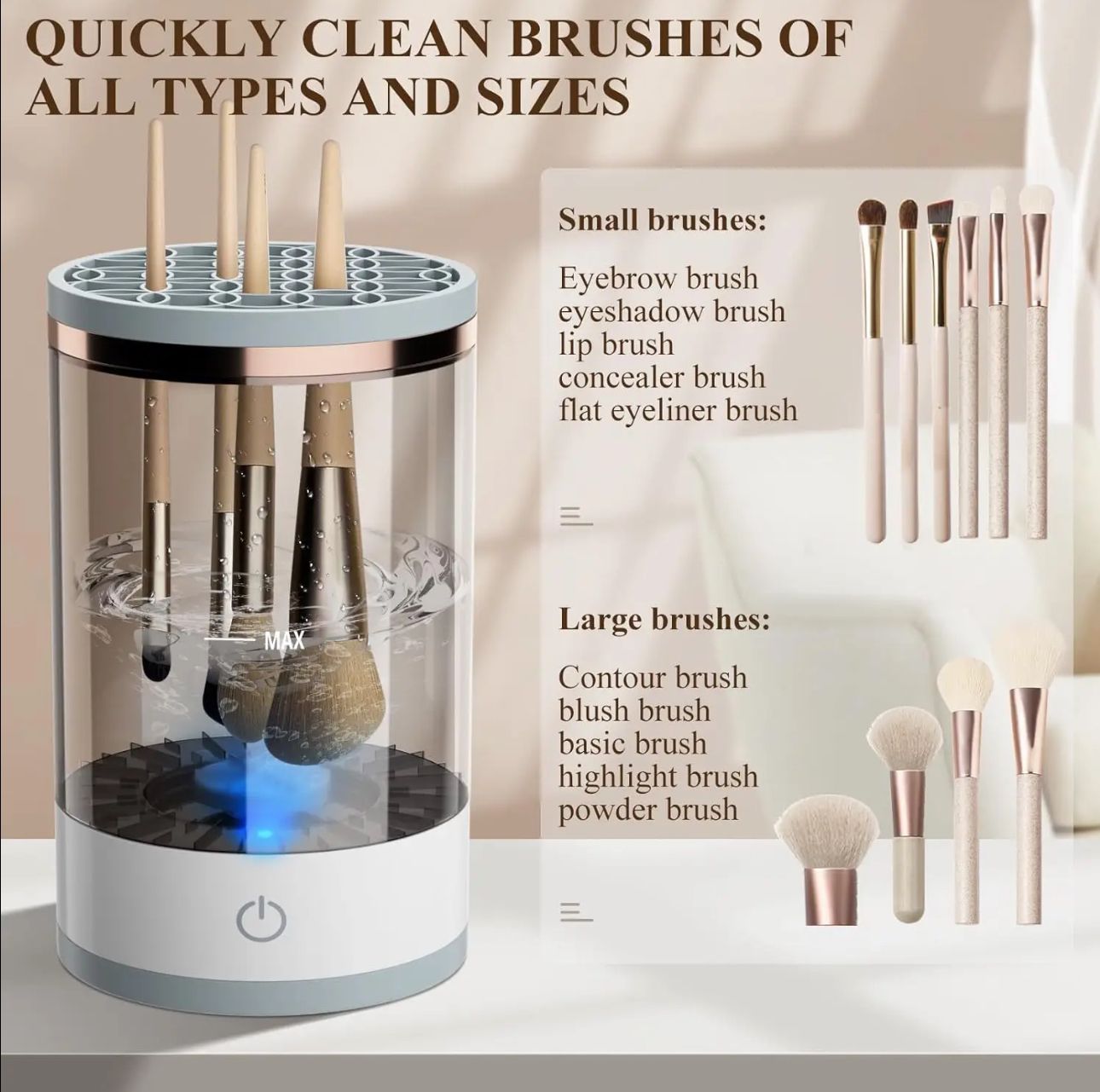 Portable Makeup brush cleaner